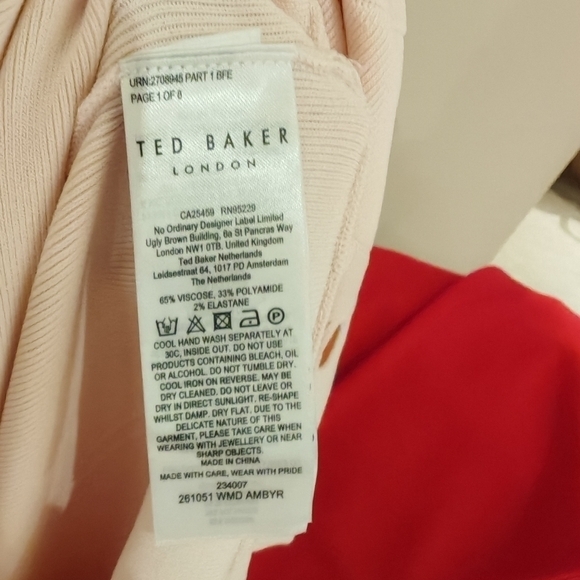 Ted Baker Women's Full Needle Stitch Detailed Hem Mini Dress in Pink, Ambyr-0230 - Picture 8 of 14